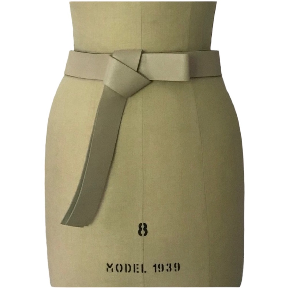 Gloria Coelho Wide Blush Leather Knot Belt, EUC